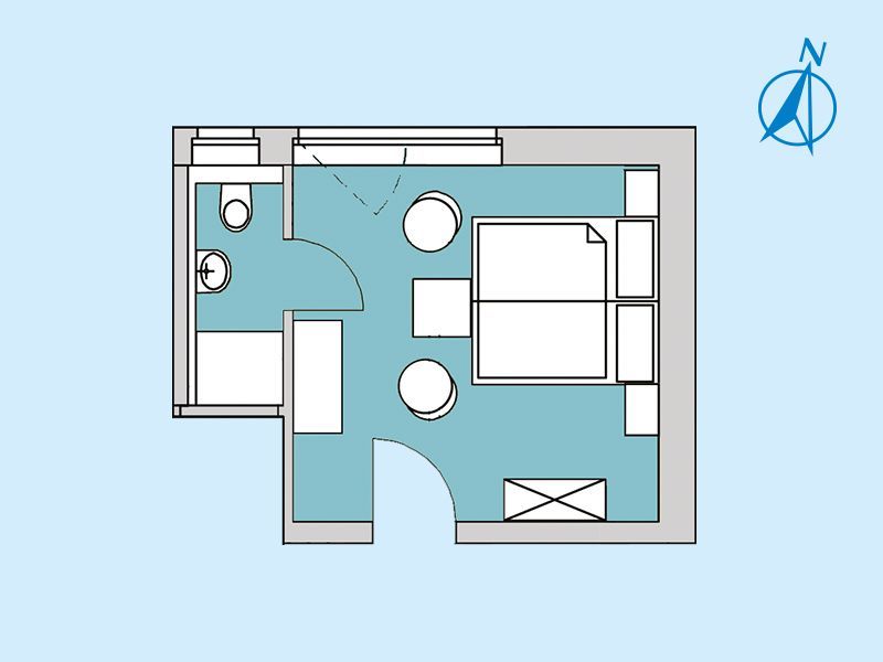 Grundriss – Zimmer 12