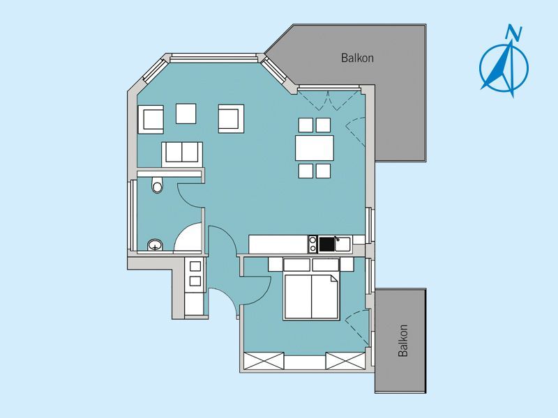 Grundriss – Appartement 14
